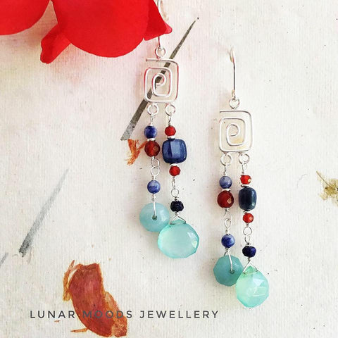 Mixed Gemstone Earrings