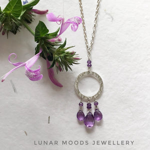 Amethyst & Sterling Silver Necklace