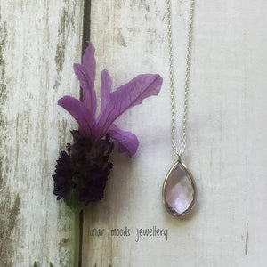 Amethyst Pendant on Sterling Silver Chain