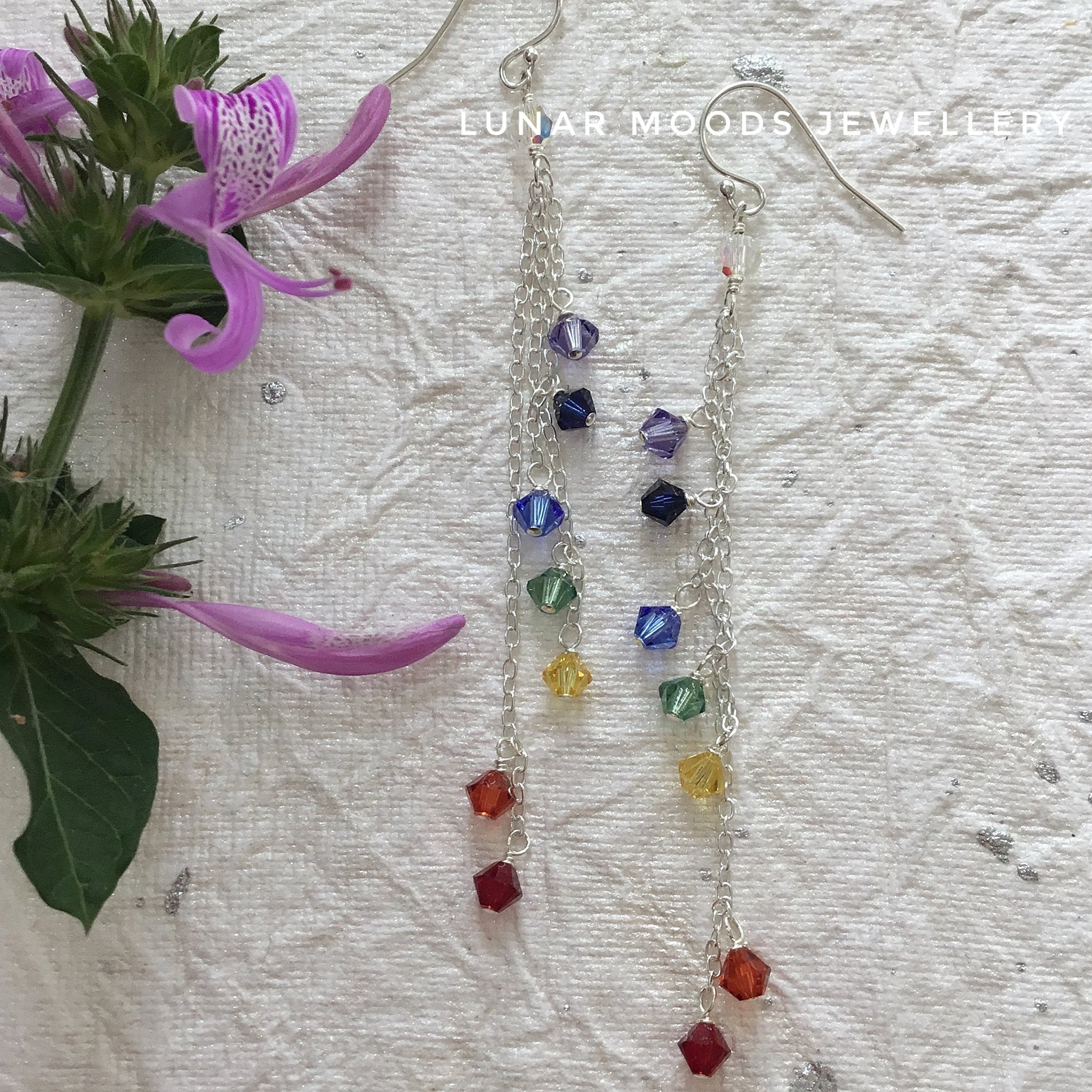 Swarovski Crystal Chakra Earrings