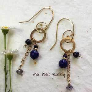 Lapis Lazuli & Gold Filled Earrings