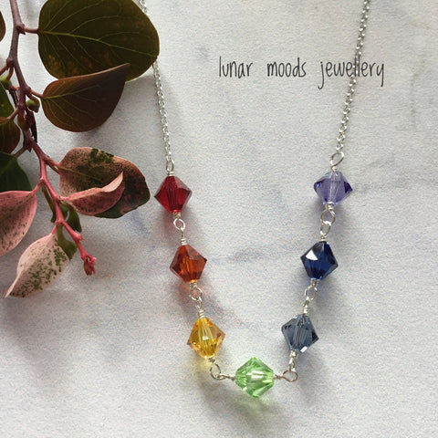 Swarovski Crystal Chakra Necklace