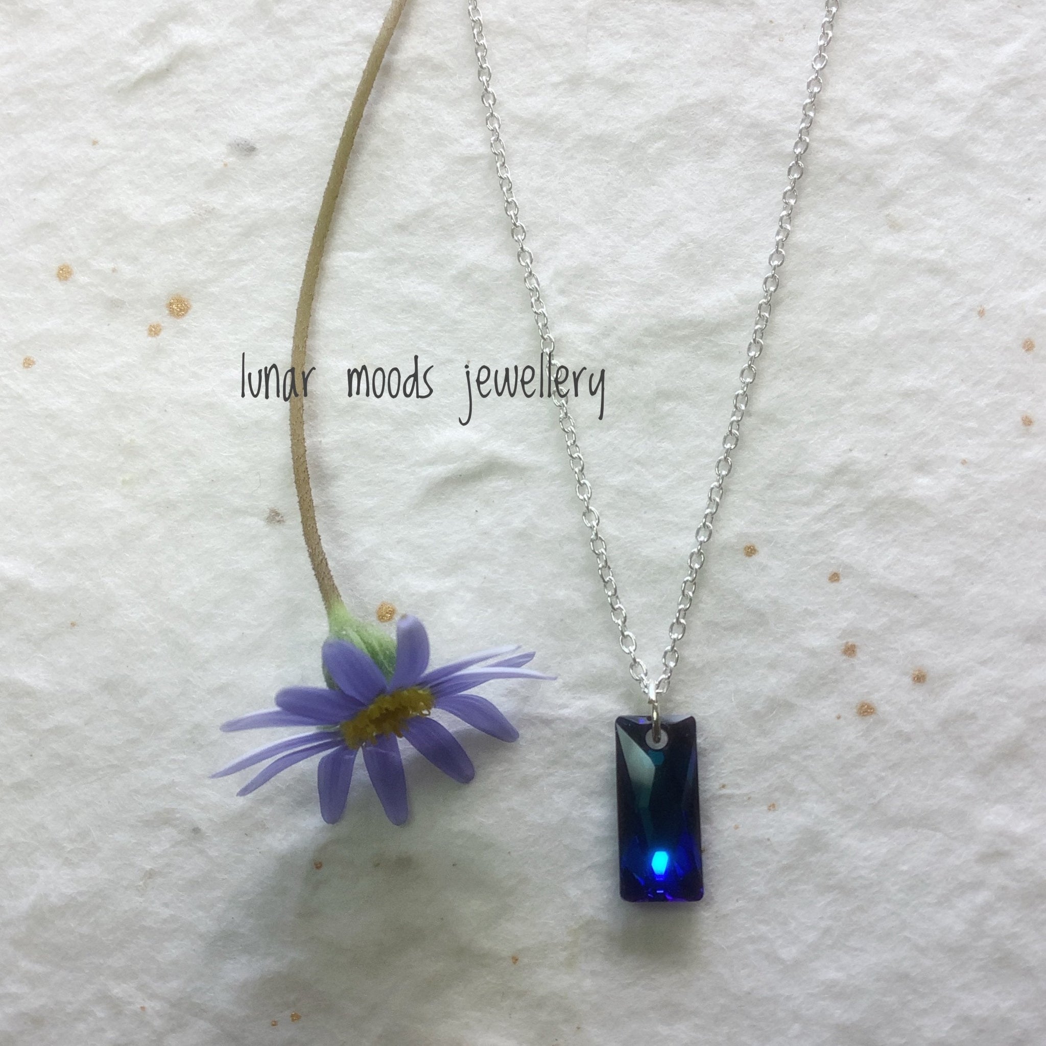Swarovski Crystal Element Pendant on Sterling Silver Chain